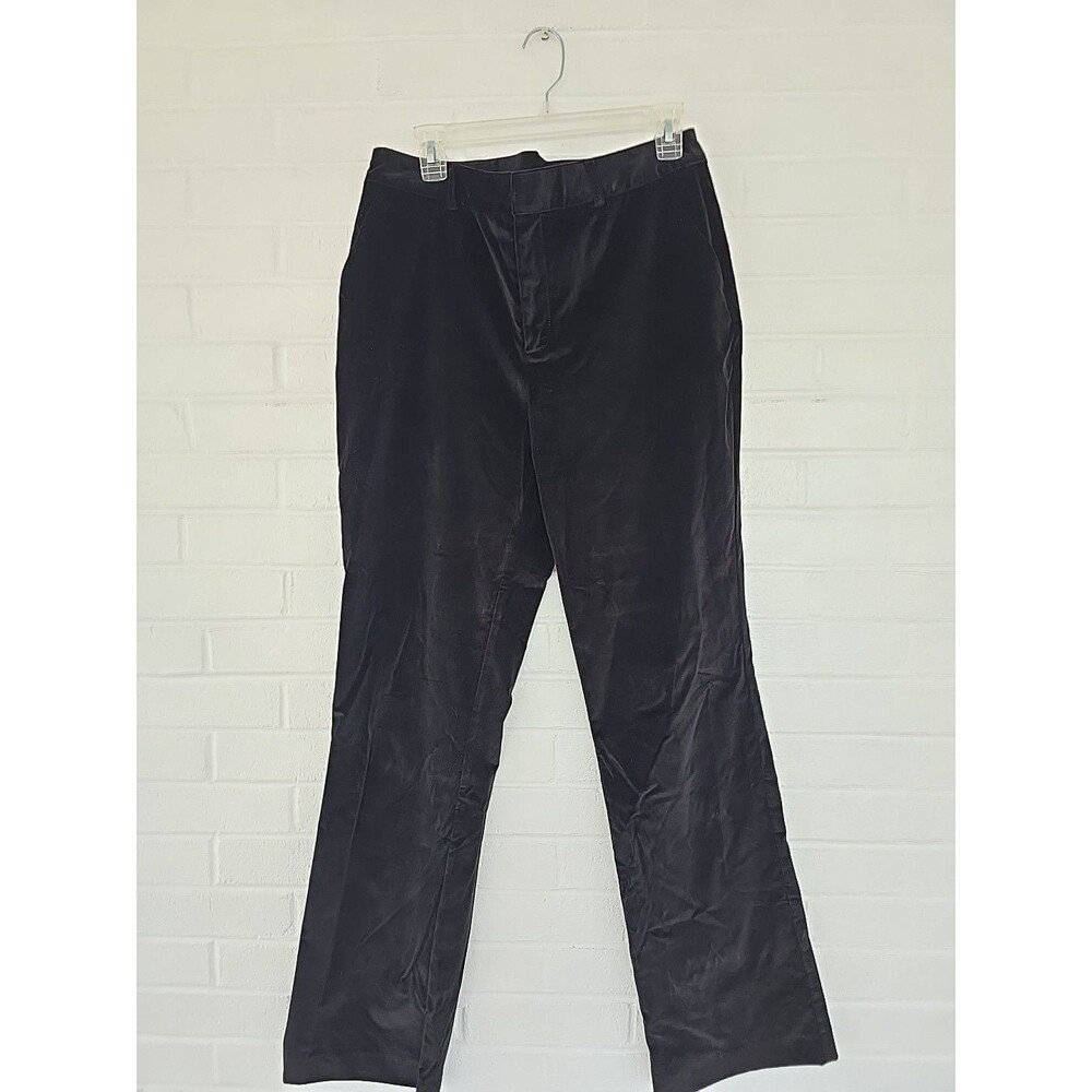 5a7 Cinq A Sept Velvet Pants Size 10 Women's Black Color Cotton Blend